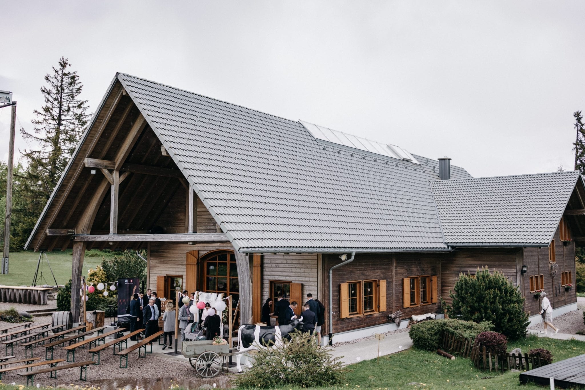 Ein Haus wo die Hochzeit stattfindet, in Freiburg.